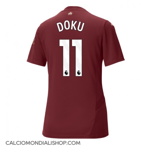 Maglie da calcio Manchester City Jeremy Doku #11 Terza Maglia Femminile 2024-25 Manica Corta